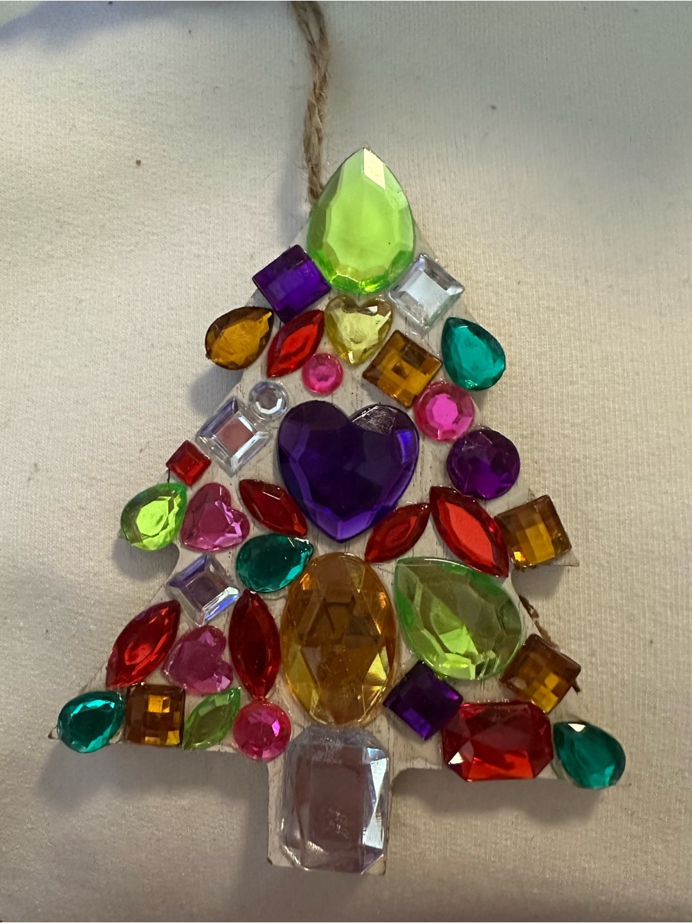 Multicolor Gemstone Tree Ornament - Holiday Hanging Decoration